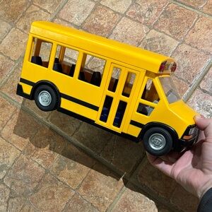 Playmobil school bus toy working lights